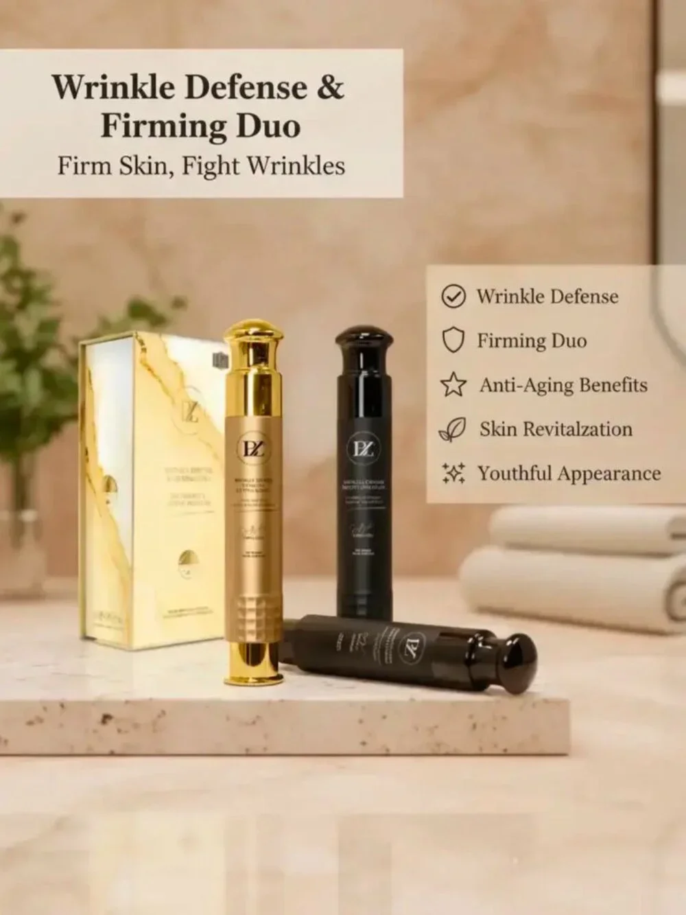SEALED! BELOW ZERO Wrinkle Defense & Firming Duo